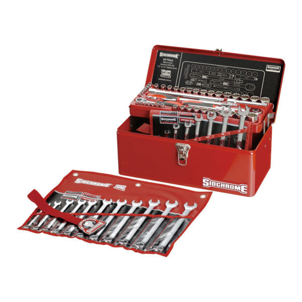 Sidchrome 69 Piece Tool Kit Metric/AF SCMT45344