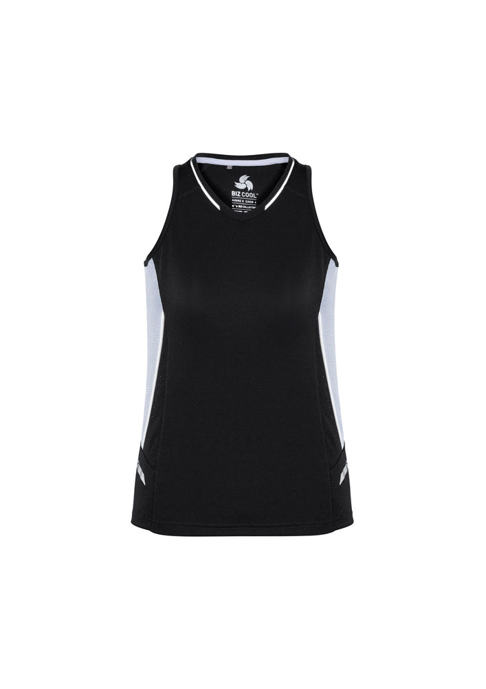 Biz Collection Ladies Renegade Singlet Red/White/Silver