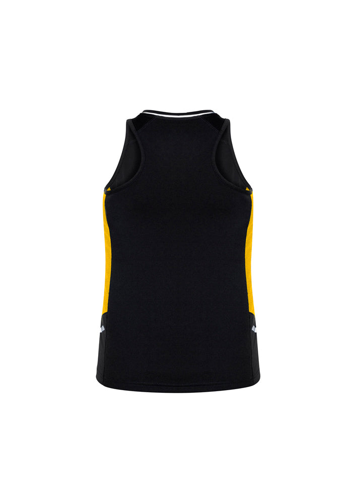 Biz Collection Ladies Renegade Singlet Black/White/Silver