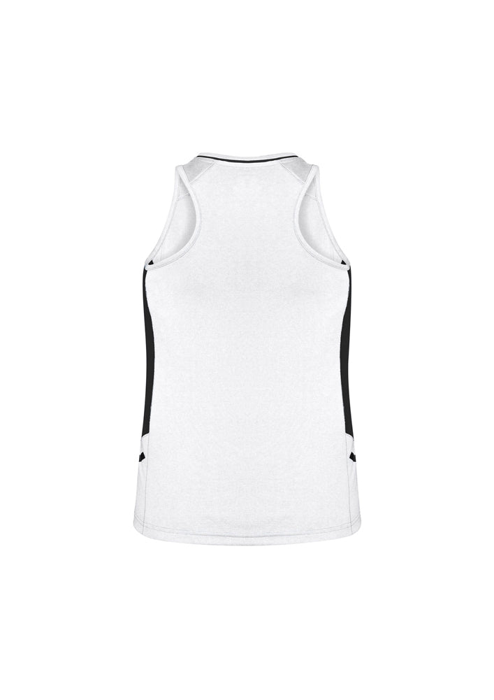 Biz Collection Ladies Renegade Singlet Black/White/Silver