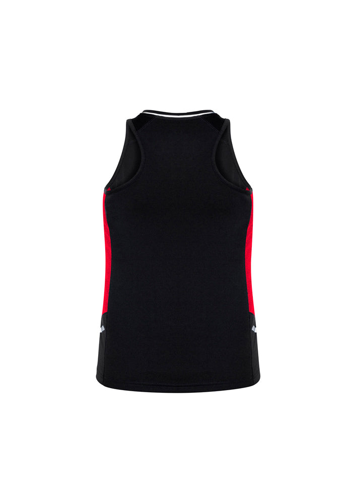 Biz Collection Ladies Renegade Singlet Navy/Red/Silver