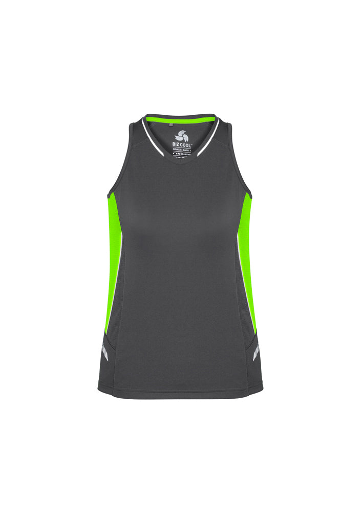 Biz Collection Ladies Renegade Singlet Royal/White/Silver