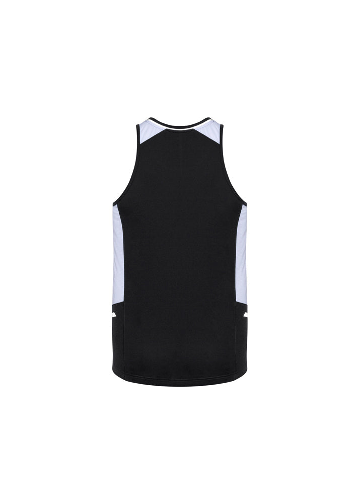 Biz Collection Mens Renegade Singlet Black/White/Silver