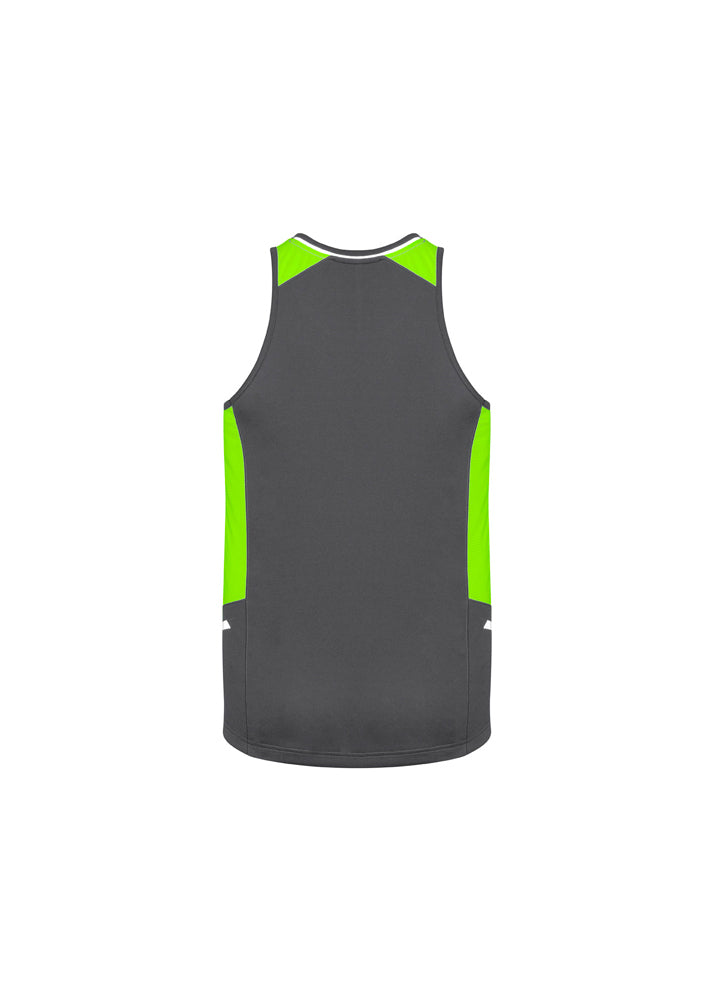 Biz Collection Mens Renegade Singlet Black/White/Silver