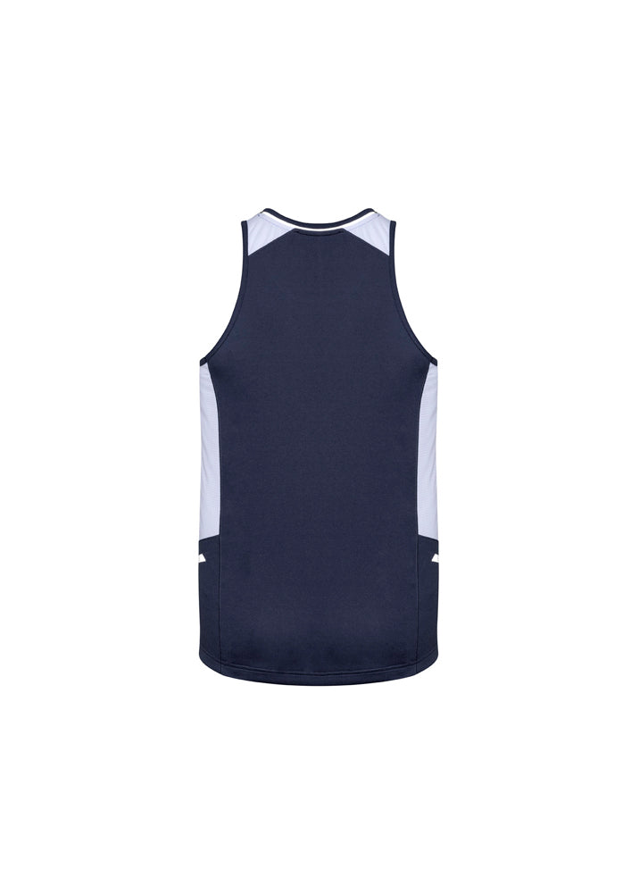 Biz Collection Mens Renegade Singlet Grey/Fluoro Lime/Silver