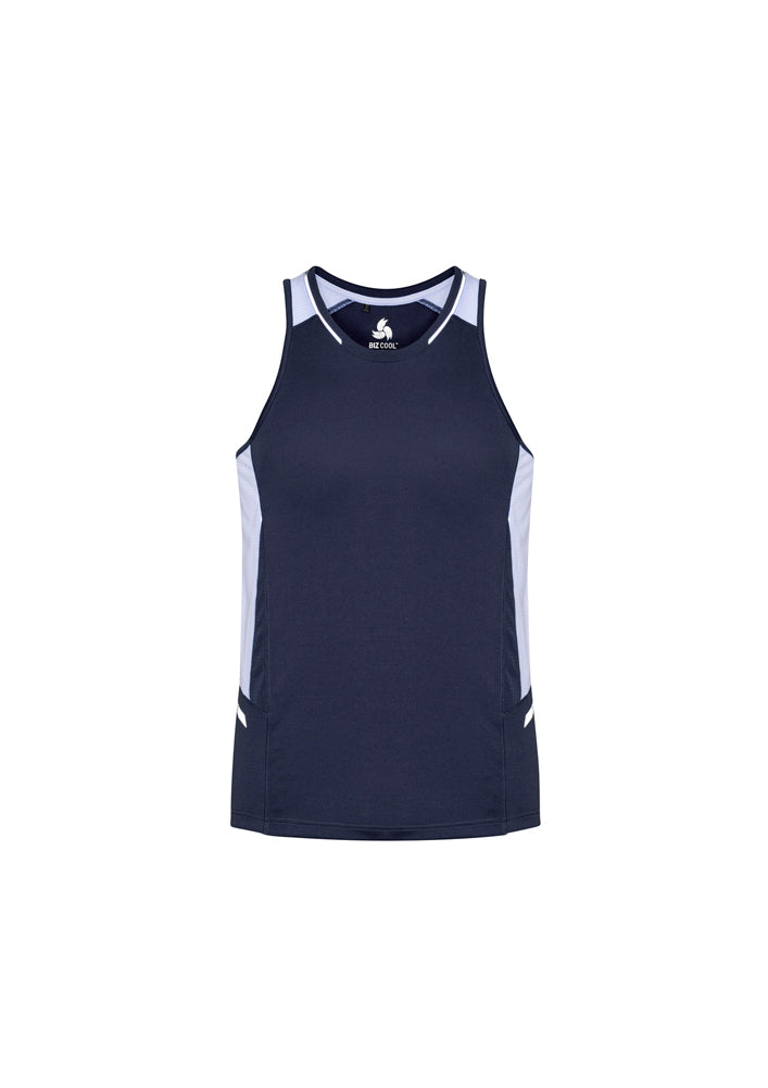 Biz Collection Mens Renegade Singlet Grey/Fluoro Lime/Silver