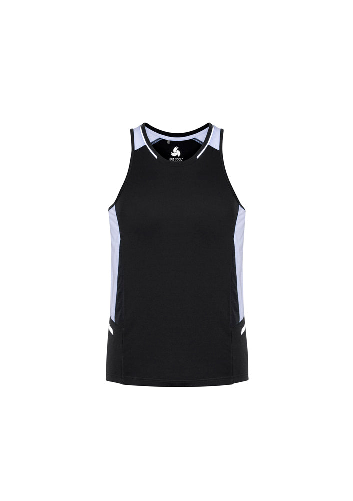 Biz Collection Mens Renegade Singlet Grey/Fluoro Lime/Silver