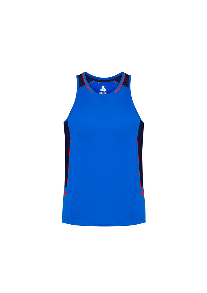 Biz Collection Mens Renegade Singlet Royal/Navy/Fluoro Orange