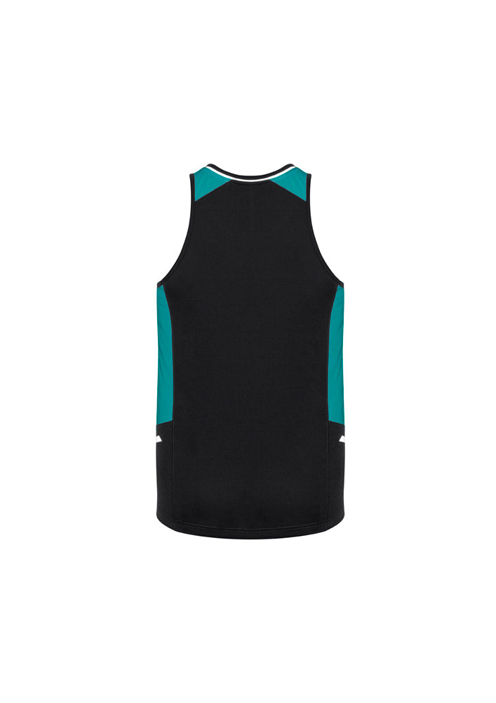 Biz Collection Mens Renegade Singlet Black/Red/Silver