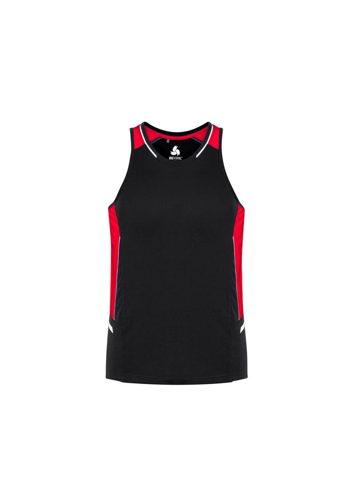 Biz Collection Mens Renegade Singlet Black/Gold/Silver