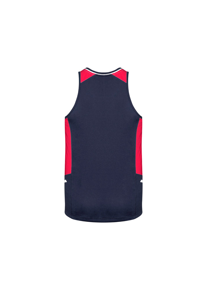Biz Collection Mens Renegade Singlet Magenta/Black/Silver