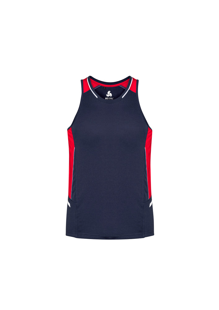 Biz Collection Mens Renegade Singlet Navy/Sky/Silver