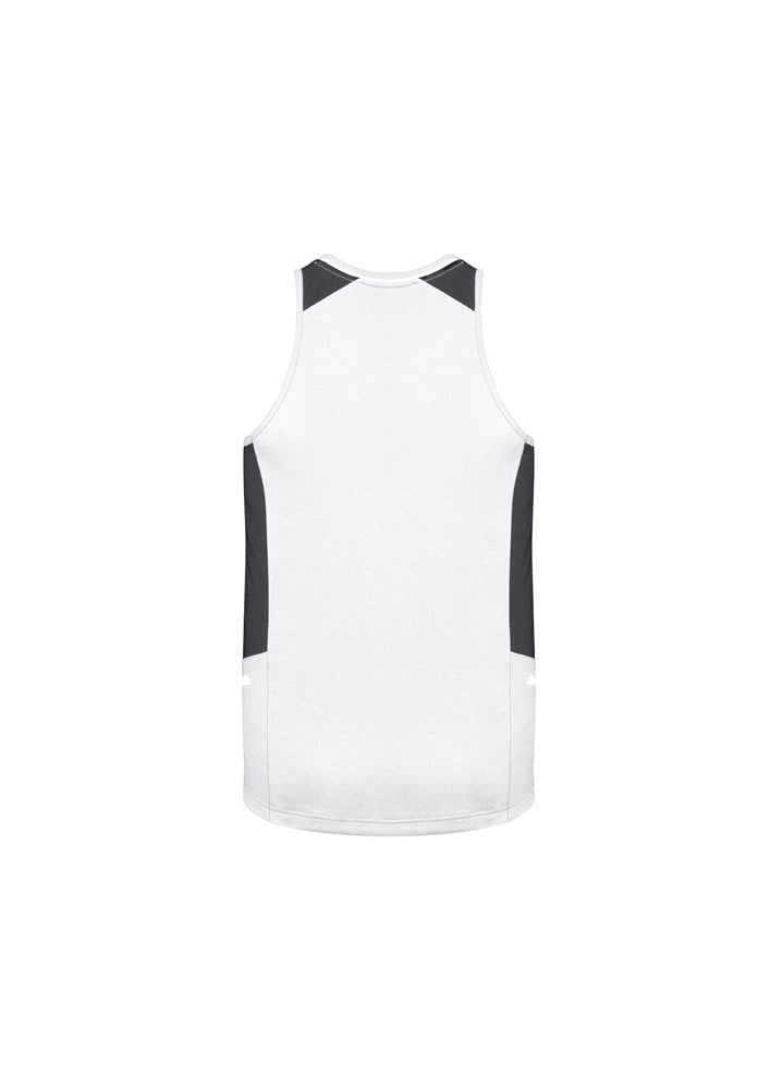Biz Collection Mens Renegade Singlet Royal/White/Silver