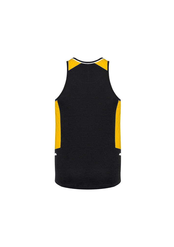 Biz Collection Mens Renegade Singlet Black/Red/Silver