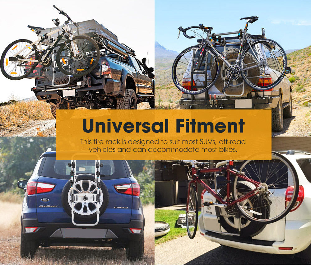 SAN HIMA 2 Bicycle Bike Carrier Spare Tire Rack Foldable