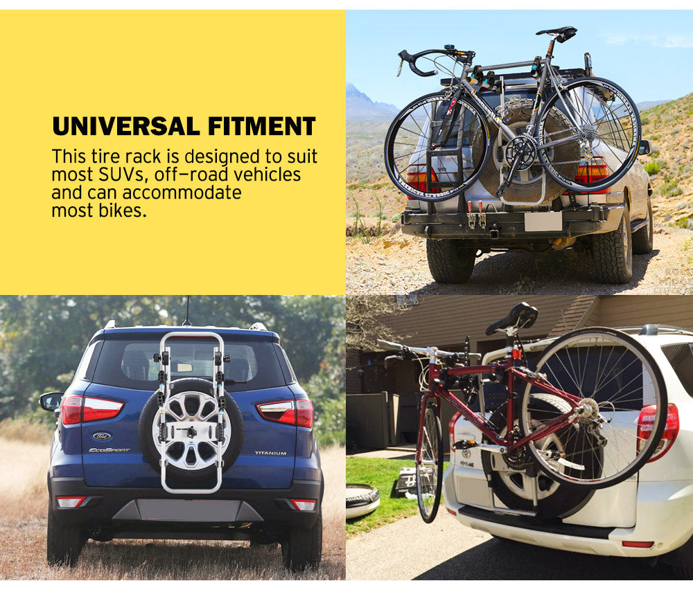 SAN HIMA 2 Bicycle Bike Carrier Spare Tire Rack Foldable