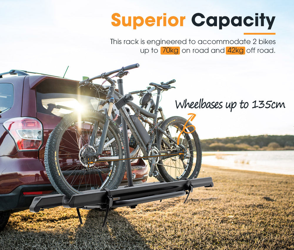 SAN HIMA 2 E-Bike Bicycle Carrier Rack Towbar Hitch 2" Receiver Mount Car Rear Rack