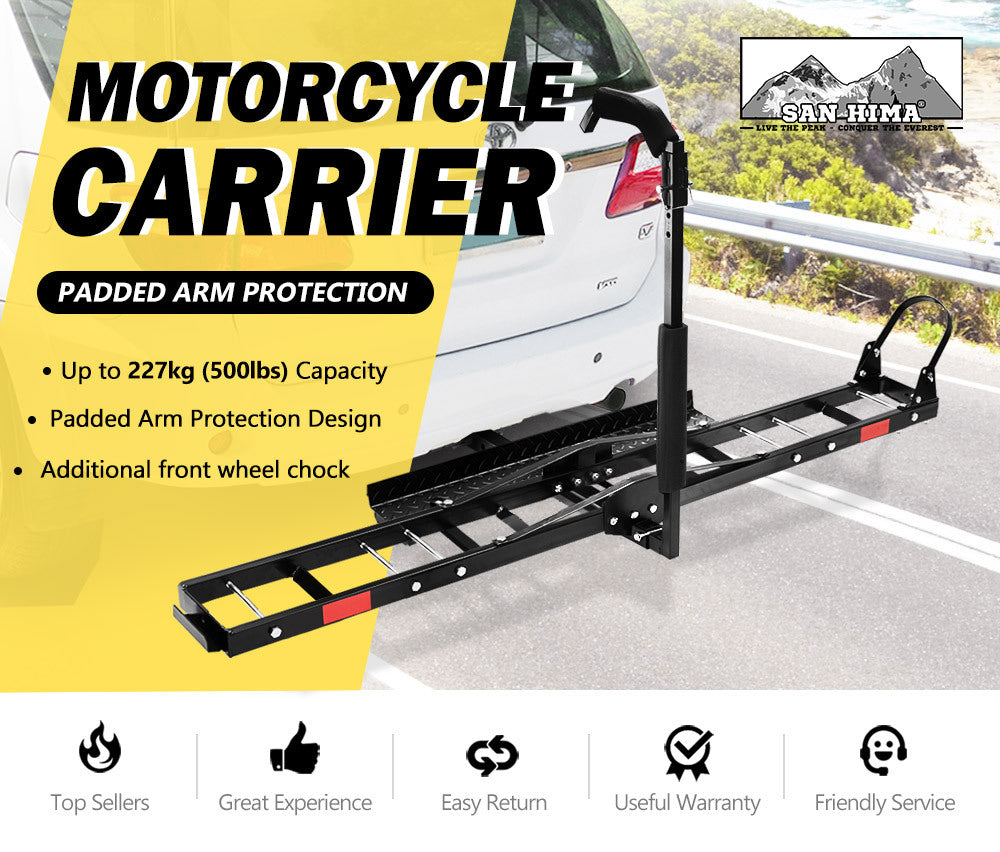 SAN HIMA Steel Motorcycle Motorbike Carrier 2" Towbar