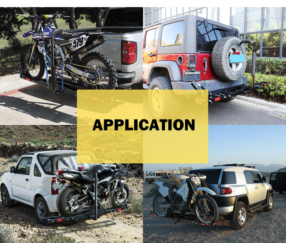 SAN HIMA Steel Motorcycle Motorbike Carrier 2" Towbar