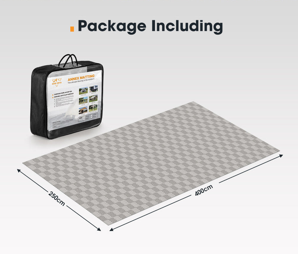 San Hima 4M X 2.5M Annex Matting Floor Mats Mesh Caravan Park Camping Picnic