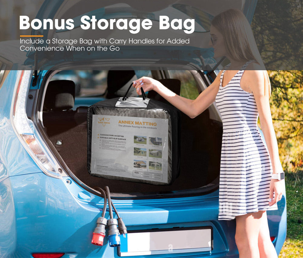 San Hima 7M X 2.5M Annex Matting Floor Mats Mesh Caravan Park Camping Picnic