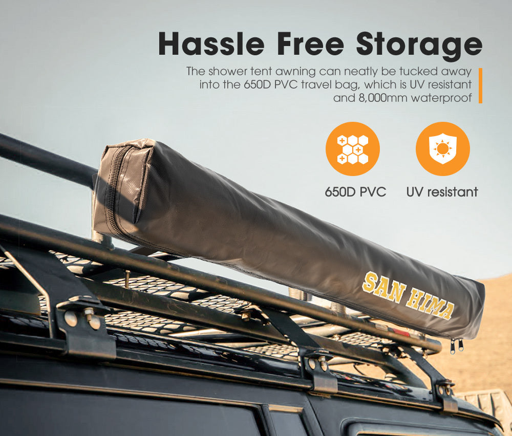 SAN HIMA Camping Shower Tent Awning Fold-Out Instant Ensuite Change Room