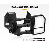 SAN HIMA Pair Extendable Towing Mirrors for Isuzu D-MAX MY2012-MY2019 Black