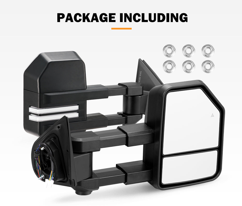 San Hima Extendable Towing Mirrors for Isuzu D-MAX DMAX MY2021-Current