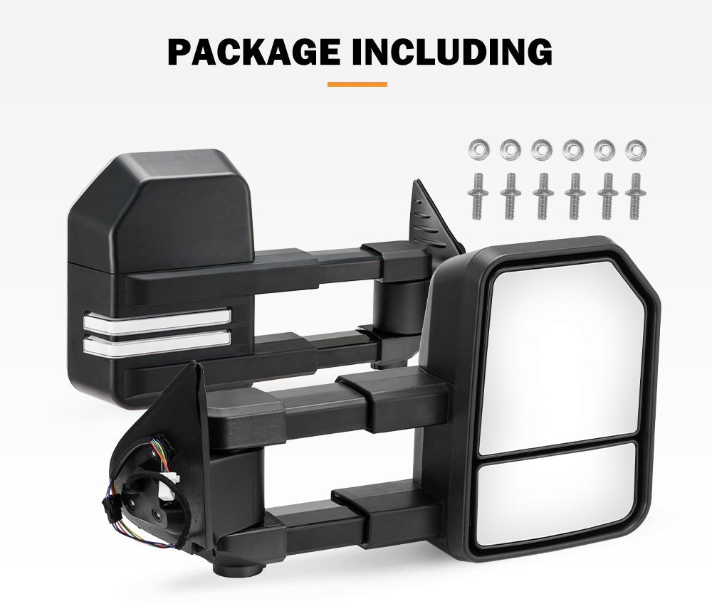 SAN HIMA Extendable Towing Mirrors for Toyota Hilux 2015-ON