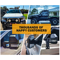 SAN HIMA Extendable Towing Mirrors for Toyota LandCruiser 70 75 76 78 79 Series