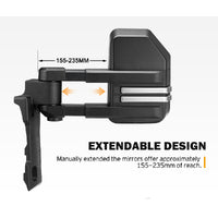 SAN HIMA Extendable Towing Mirrors for Toyota LandCruiser 70 75 76 78 79 Series