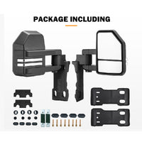 SAN HIMA Extendable Towing Mirrors for Toyota LandCruiser 70 75 76 78 79 Series