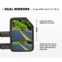SAN HIMA Extendable Towing Mirrors for Toyota LandCruiser 70 75 76 78 79 Series