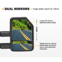SAN HIMA Extendable Towing Mirrors for Mitsubishi Triton MQ/MR 2015 - ON