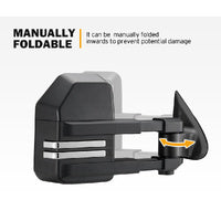 SAN HIMA Extendable Towing Mirrors for Mitsubishi Triton MQ/MR 2015 - ON