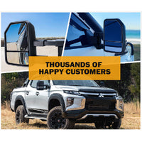 SAN HIMA Extendable Towing Mirrors for Mitsubishi Triton MQ/MR 2015 - ON