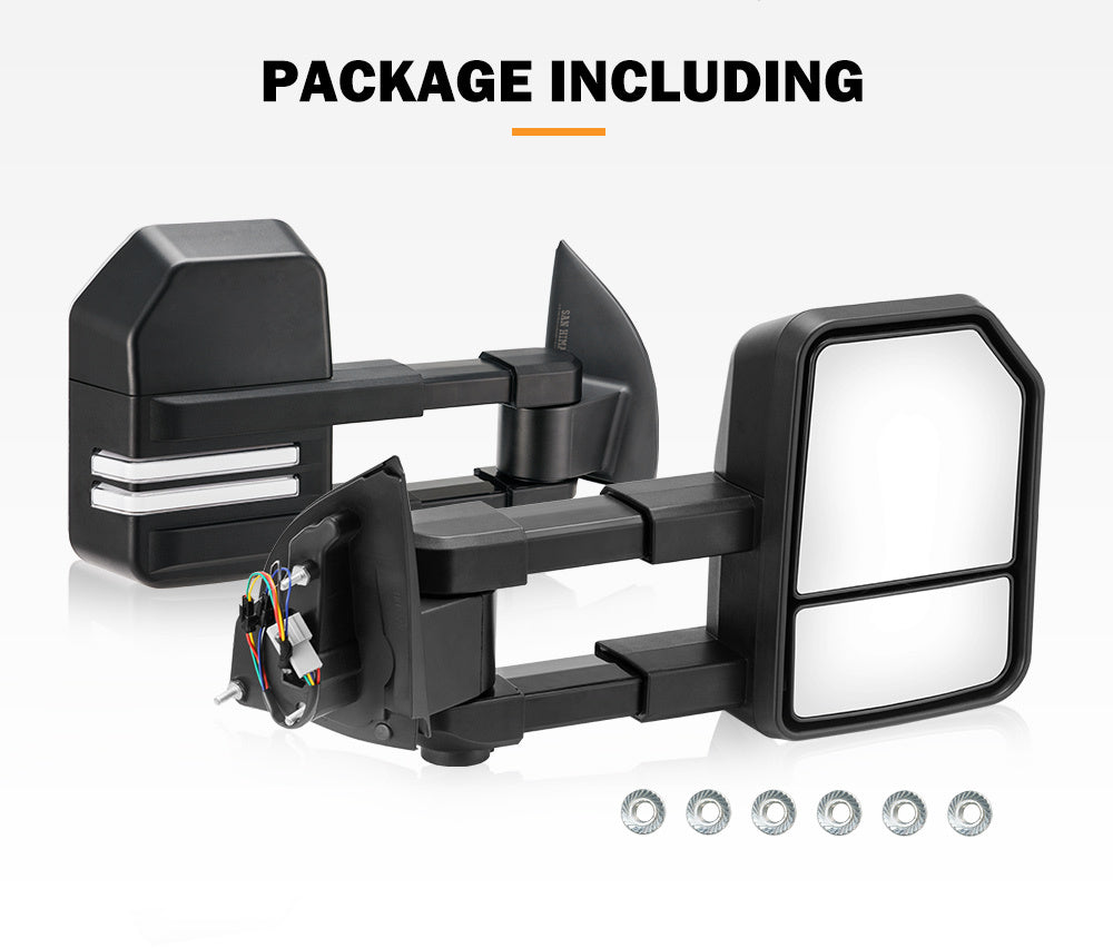SAN HIMA Towing Mirrors for FORD RANGER Wildtrak MK PX PX2 PX3 XL XLT XLS 2012-MY2021
