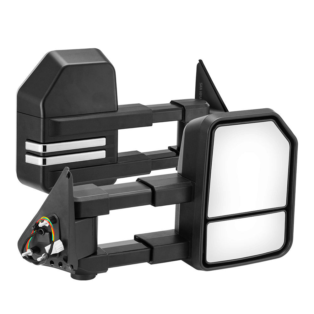 SAN HIMA Extendable Towing Mirrors fit NISSAN PATROL GU/Y61 1997-2016 Black