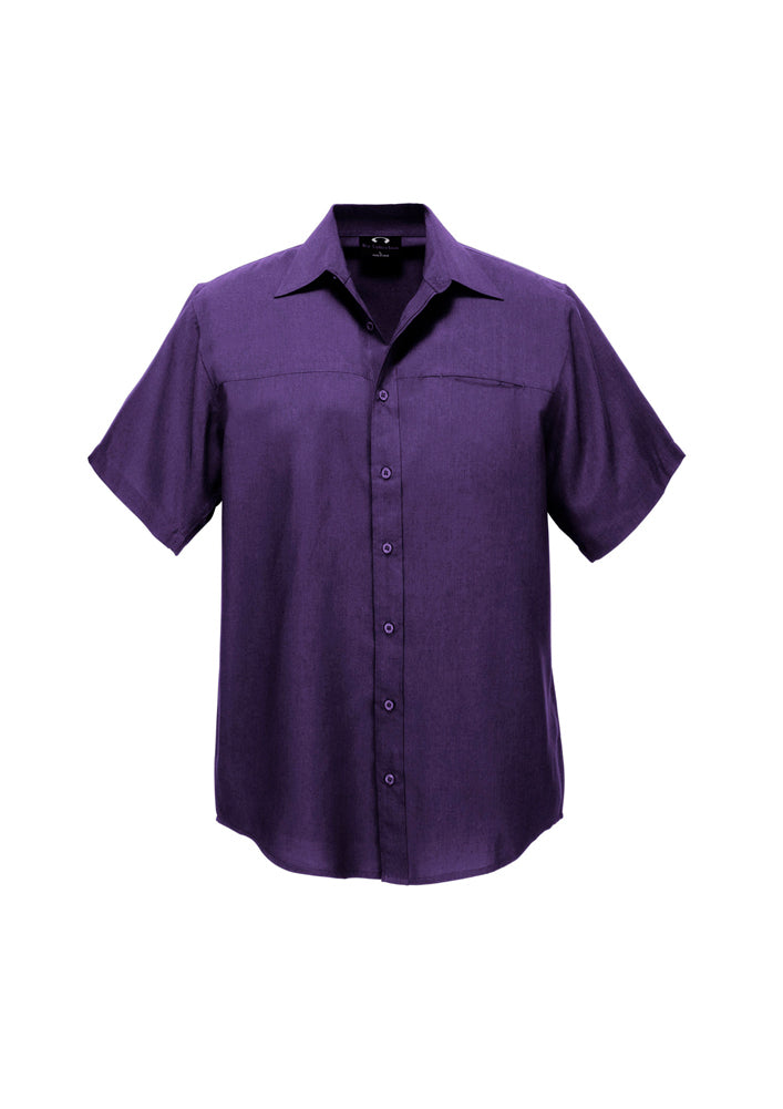Biz Collection Mens Plain Oasis Short Sleeve Shirt