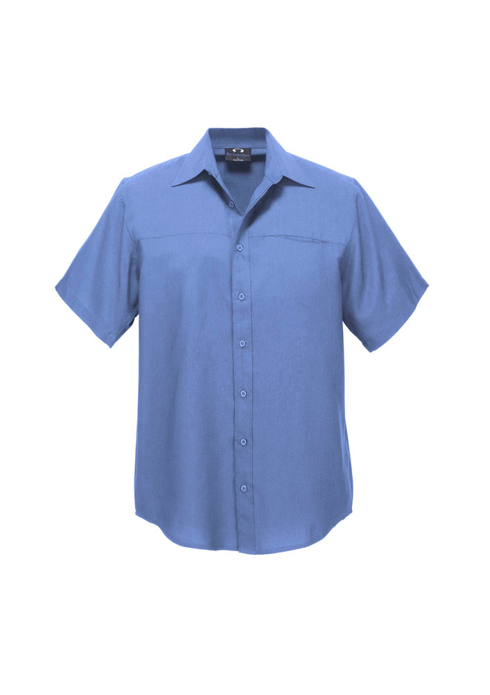 Biz Collection Mens Plain Oasis Short Sleeve Shirt