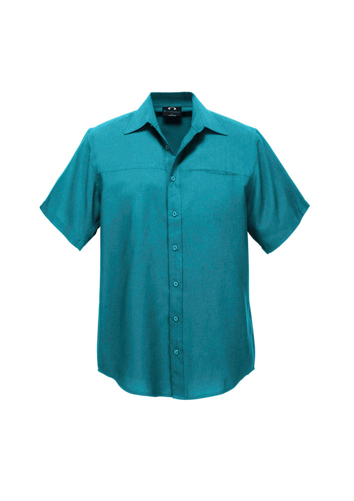 Biz Collection Mens Plain Oasis Short Sleeve Shirt