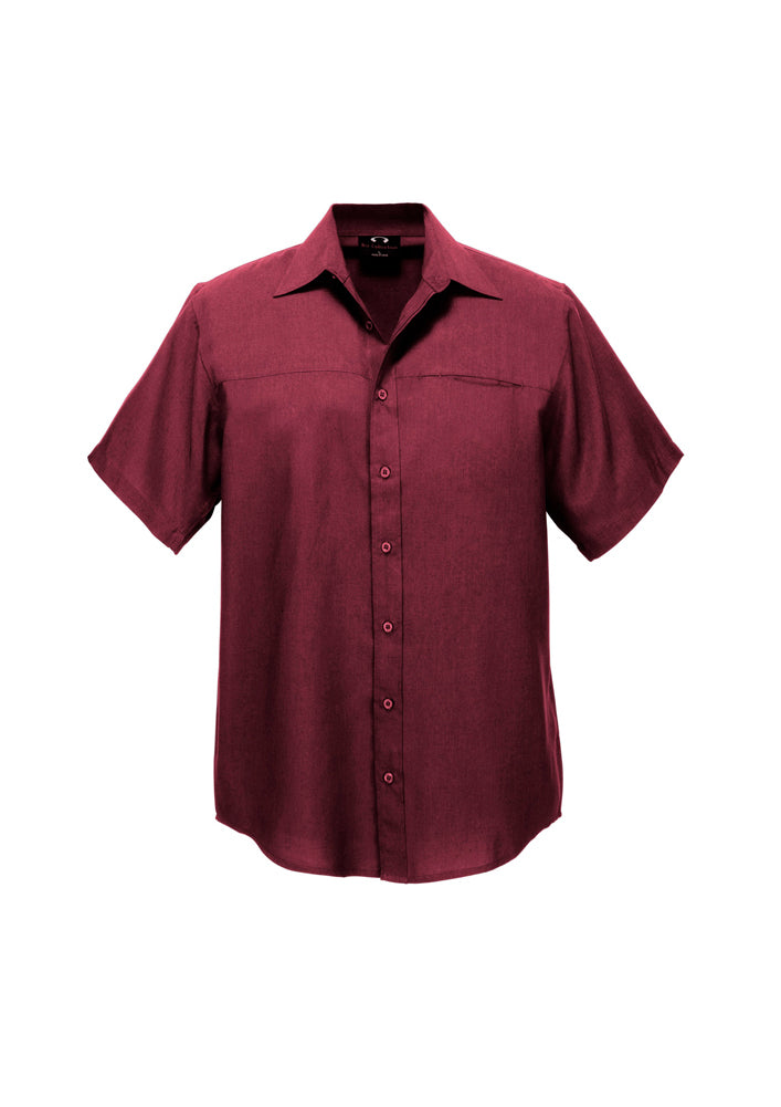 Biz Collection Mens Plain Oasis Short Sleeve Shirt