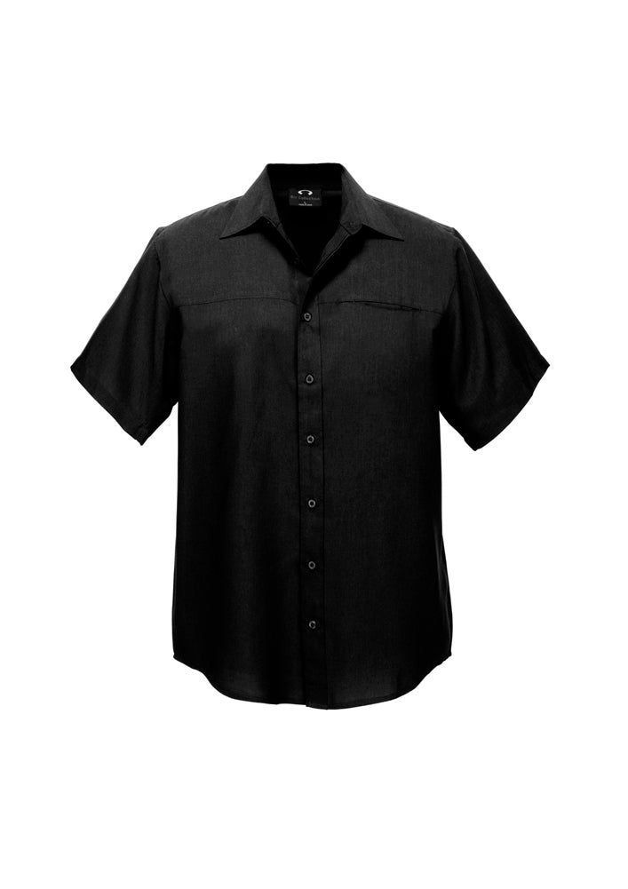 Biz Collection Mens Plain Oasis Short Sleeve Shirt