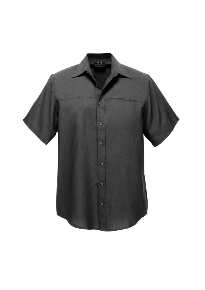 Biz Collection Mens Plain Oasis Short Sleeve Shirt