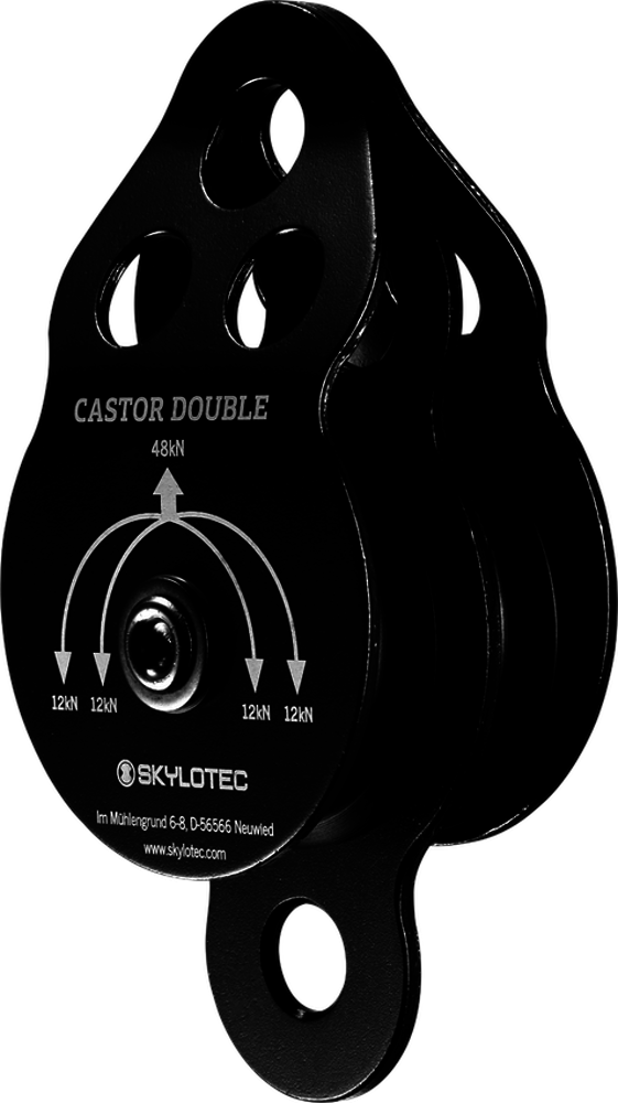 Castor Double Alloy 36kN Double Roll 260G 14mm Eye Max 14mm Rope