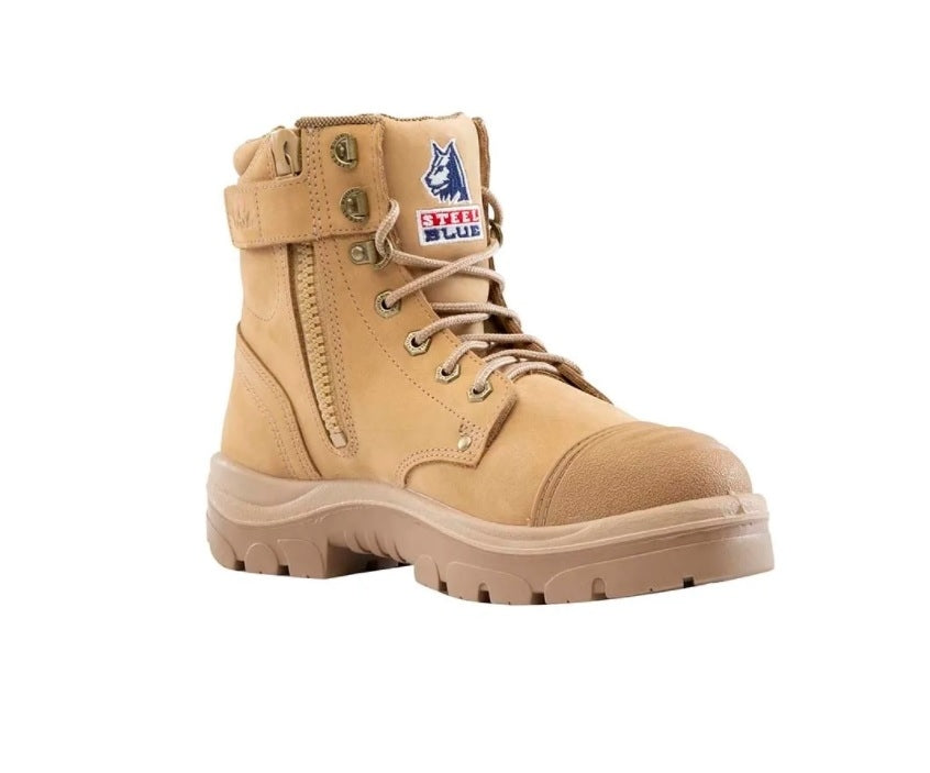 Steel Blue Argyle Zip Scuff Cap Safety Boot