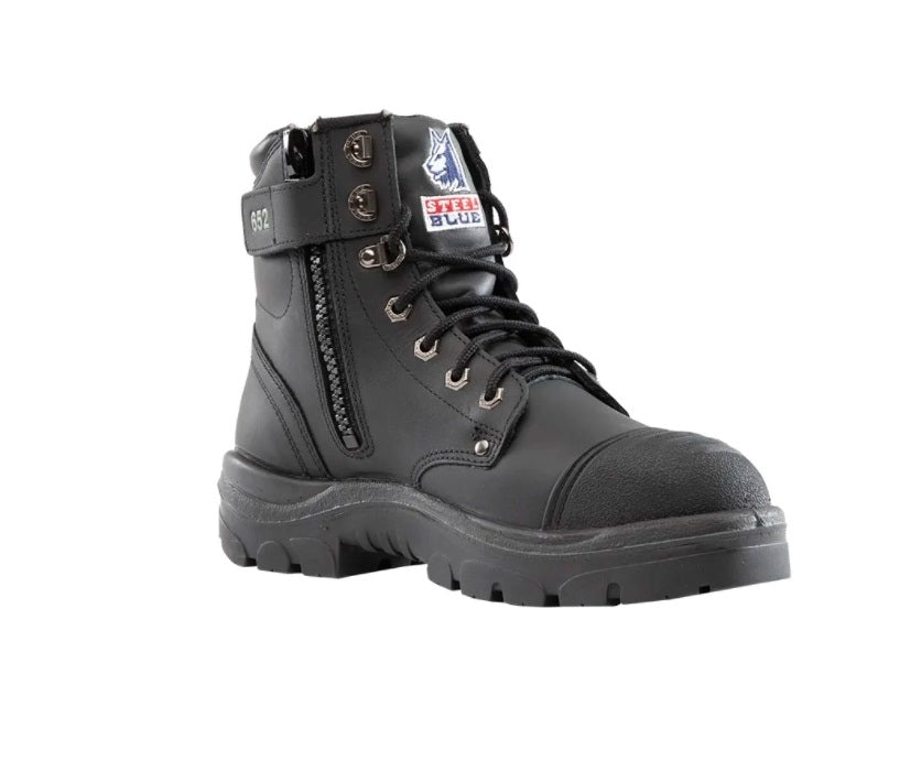Steel Blue Argyle Zip Scuff Cap Safety Boot