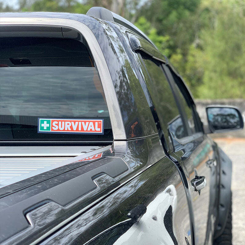 Survival bumper sticker