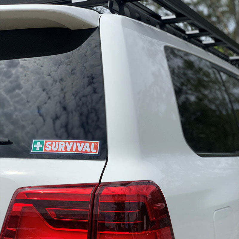 Survival bumper sticker