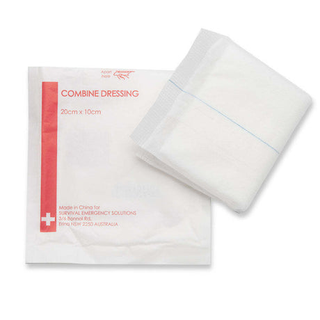 Combine dressing, sterile, 10cm x 20cm